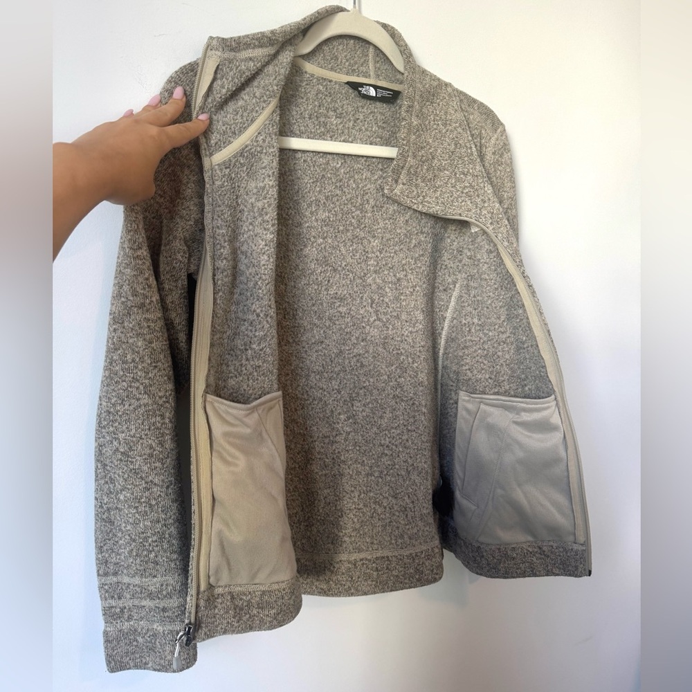 The North Face Crescent Sunset Full-Zip Fleece Jacket in Oatmeal - Size S - Picture 4 of 14
